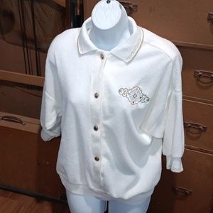 LEIGH KARMITZ PERIPHERY TERRY CLOTH TOP.  #5613